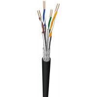 CAT 7 câble réseau Outdoor, S/FTP (PiMF), Noir 