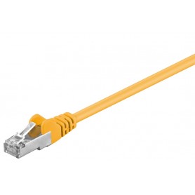 CAT 5e câble de liaison, SF/UTP, Jaune 2 m