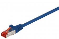CAT 6 câble de liaison, S/FTP (PiMF), Bleu 0.15 m