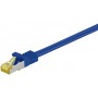 RJ45 Câble de liaison,CAT 6A S/FTP (PiMF) 500 MHz, avec CAT 7 câble brut, Bleu 2 m