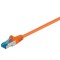 CAT 6A Câble de liaison, S/FTP (PiMF), Orange 0.25 m