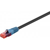 CAT 6 Câble de liaison extérieur, U/UTP, Noir 10 m