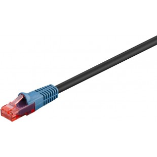 CAT 6 Câble de liaison extérieur, U/UTP, Noir 10 m