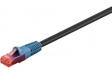 CAT 6 Câble de liaison extérieur, U/UTP, Noir 10 m