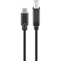 Câble USB-C™ vers B, noir 1 m