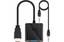 HDMI™ vers adaptateur VGA, nickelé noir