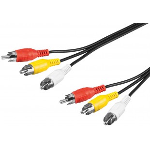 Câble de connexion audio-vidéo composite  3 x Cinch 5 m