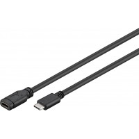 Rallonge USB-C™ USB 3.1 1re génération, noir 1 m