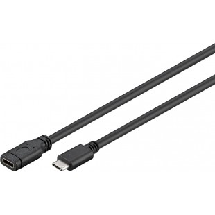 Rallonge USB-C™ USB 3.1 1re génération, noir 1 m