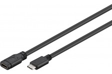 Rallonge USB-C™ USB 3.1 1re génération, noir 1 m