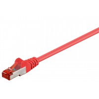CAT 6 câble de liaison, S/FTP (PiMF), Rouge 3 m