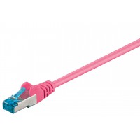 CAT 6A Câble de liaison, S/FTP (PiMF), Magenta 15 m