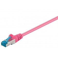 CAT 6A Câble de liaison, S/FTP (PiMF), Magenta 15 m