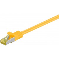 RJ45 Câble de liaison,CAT 6A S/FTP (PiMF) 500 MHz, avec CAT 7 câble brut, Jaune 30 m