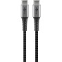 USB-C ™ pour USB-C ™ câble textile avec des bouchons métalliques (Space gris / argent) 1 m 1 m