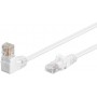 CAT 5e câble de liaison 1x 90° coudé, U/UTP, Blanc 5 m