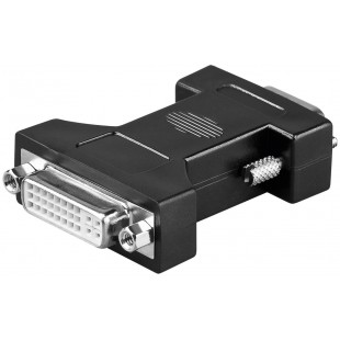 Adaptateur DVI/VGA analogique, nickelé Prise femelle DVI-I Dual-Link (24+5 broches)
