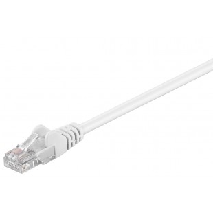 CAT 5e câble de liaison, U/UTP, Blanc 1 m