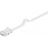 CAT 5e Câble de liaison plat, U/UTP, Blanc 20 m