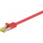 RJ45 Câble de liaison,CAT 6A S/FTP (PiMF) 500 MHz, avec CAT 7 câble brut, Rouge 5 m