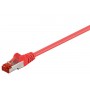 CAT 6 câble de liaison, S/FTP (PiMF), Rouge 0.25 m