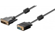 Câble DVI-I/VGA FullHD, Doré 2 m
