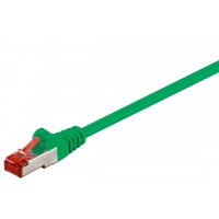 CAT 6 câble de liaison, S/FTP (PiMF), Vert 0.5 m