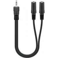 Câble adaptateur audio Y 3,5 mm  1 x mâle 2 x femelle stéréo 0.2 m