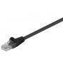 CAT 5e câble de liaison, U/UTP, Noir 0.5 m