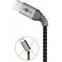 USB-C ™ à l'USB-A câble textile avec des bouchons métalliques (Space gris / argent) 2 m 2 m
