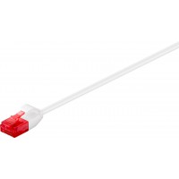 CAT 6 câble de liaison fin, U/UTP, Blanc 1 m