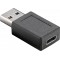 Adaptateur SuperSpeed USB 3.0 vers USB-C™, noir noir