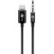 Câble de connexion audio Apple Lightning (3,5 mm) 1 m noir 1 m