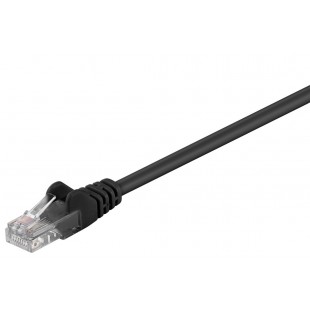 CAT 5e câble de liaison, U/UTP, Noir 20 m