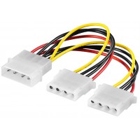 Câble électrique/adaptateur électrique PC Y 5,25"  1 x mâle vers 2 x femelle 0.16 m