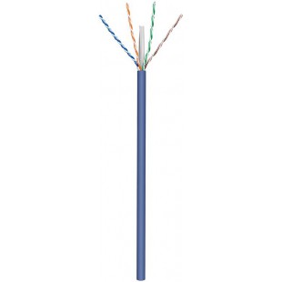 CAT 6a câble réseau, U/UTP, Bleu 50 m