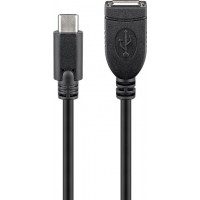 Rallonge USB-C™, noire 0.2 m