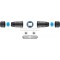 Connecteur de câble réseau extérieur (IP68), CAT 6A STP blindé 