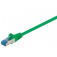 CAT 6A Câble de liaison, S/FTP (PiMF), Vert 0.25 m