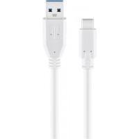 Câble USB-C™ vers USB A 3.0, blanc 0.5 m