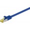 RJ45 Câble de liaison,CAT 6A S/FTP (PiMF) 500 MHz, avec CAT 7 câble brut, Bleu 5 m