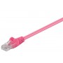 CAT 5e câble de liaison, U/UTP, Magenta 1 m