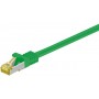 RJ45 Câble de liaison,CAT 6A S/FTP (PiMF) 500 MHz, avec CAT 7 câble brut, Vert 0.25 m