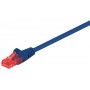 CAT 6 câble de liaison, U/UTP, Bleu 0.25 m