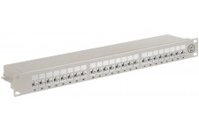 CAT 6a panneau de brassage 19 pouces (48,3 cm), 24 ports gris