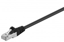 CAT 5e câble de liaison, F/UTP, Noir 0.25 m