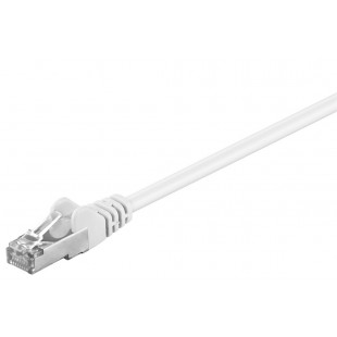 CAT 5e câble de liaison, F/UTP, Blanc 0.5 m
