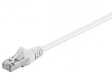 CAT 5e câble de liaison, F/UTP, Blanc 0.5 m