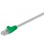 CAT 5e Câble de liaison croisé, U/UTP, Gris, Vert 0.25 m