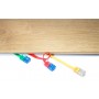 CAT 6A Câble de liaison plat, U/UTP, Blanc 2 m